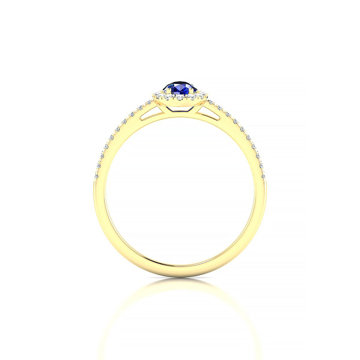 Sunrise | 18k Yellow Gold 6 x 4 mm Pear Sapphire Ring