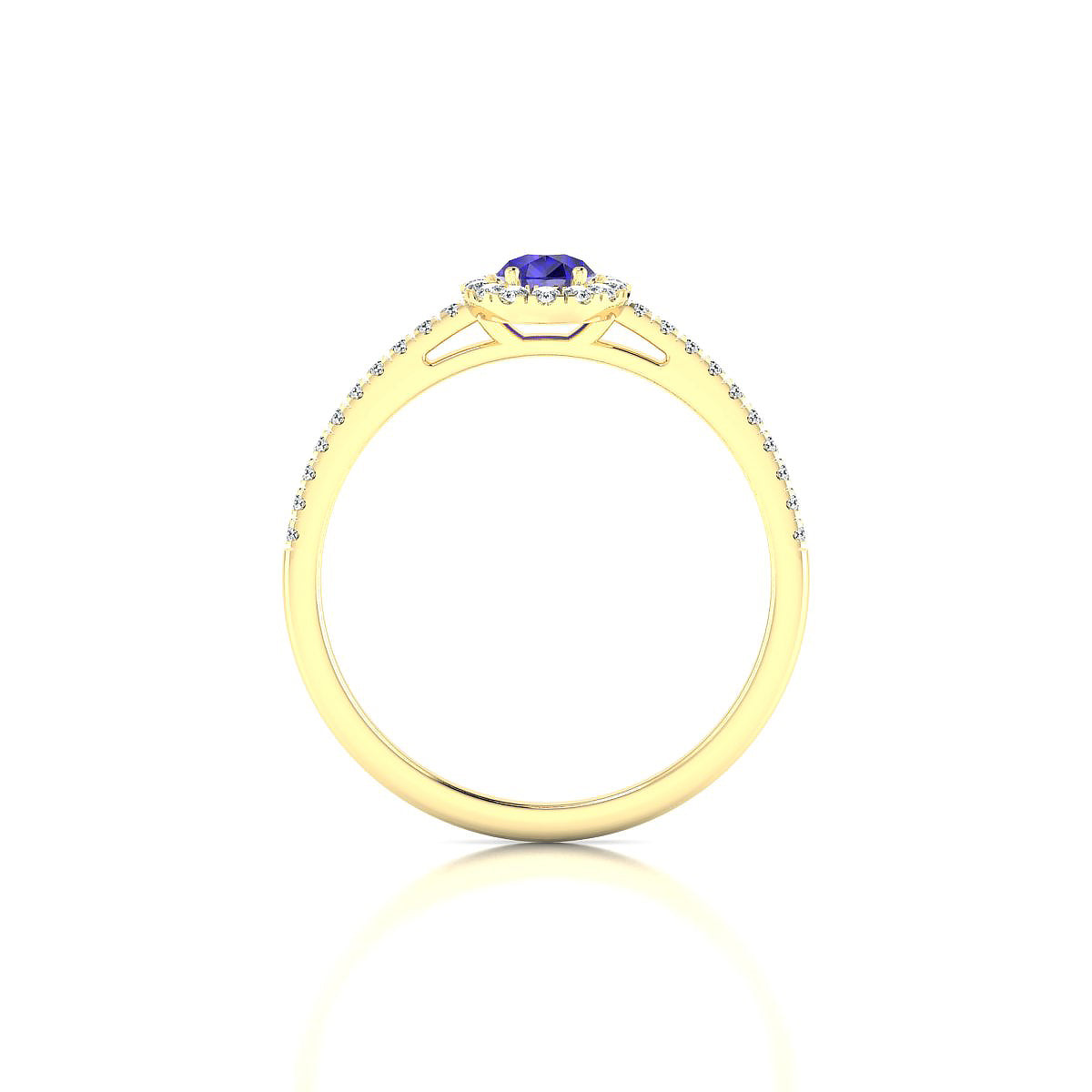 Sunrise | 18k Yellow Gold 6 x 4 mm Pear Tanzanite Ring