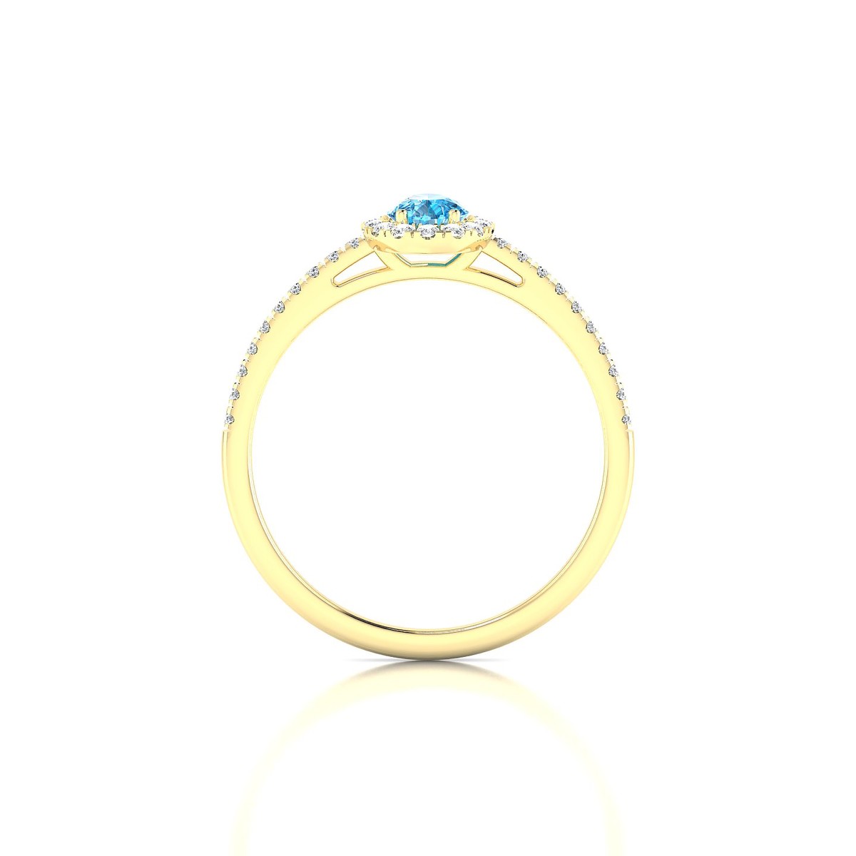 Sunrise | 18k Yellow Gold 6 x 4 mm Pear Topaz Ring