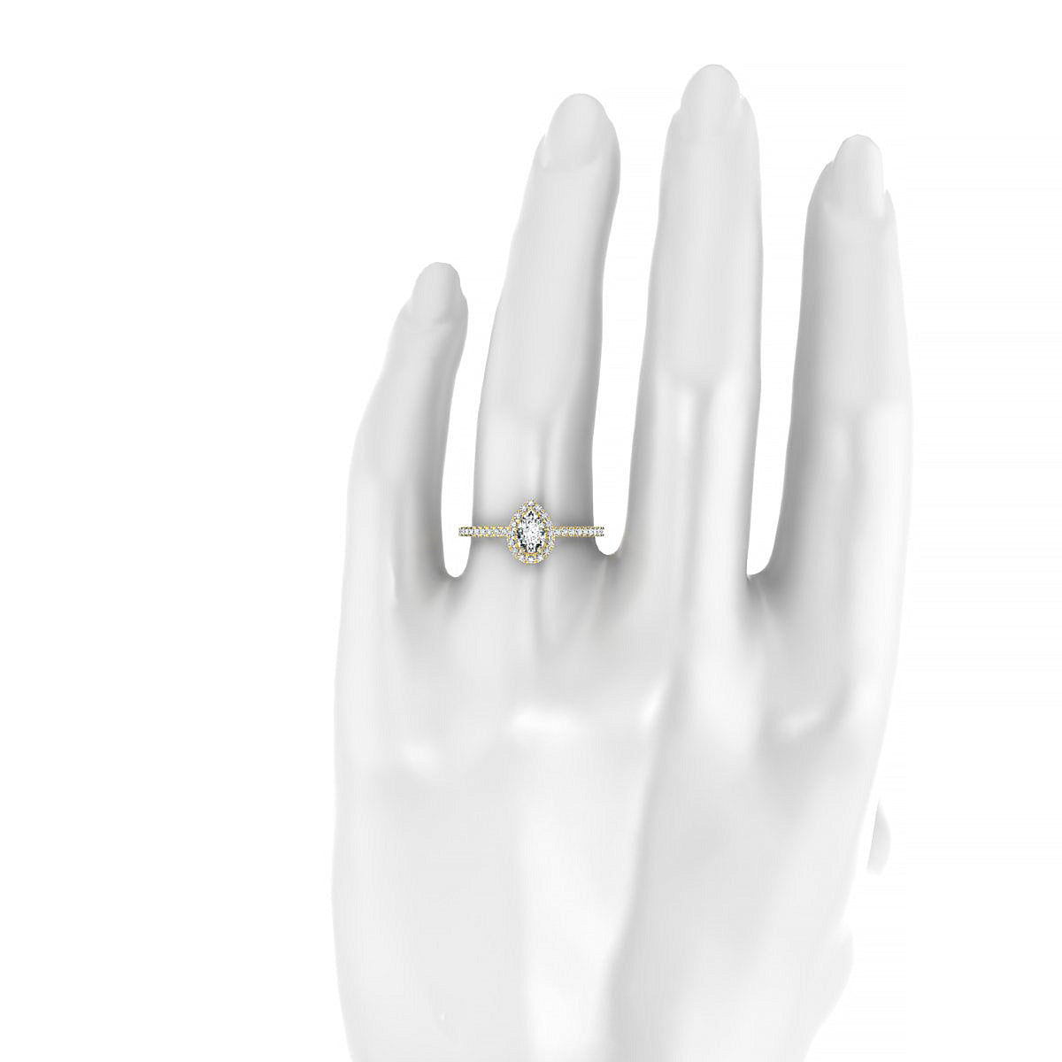 Sunrise | 18k Yellow Gold 6 x 4 mm Pear Diamond Ring
