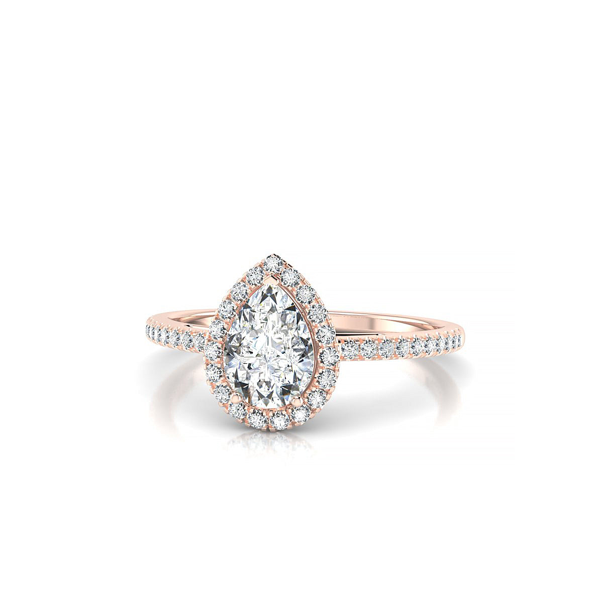 Sunrise | 18k Rose Gold 7 x 5 mm Pear Diamond Ring