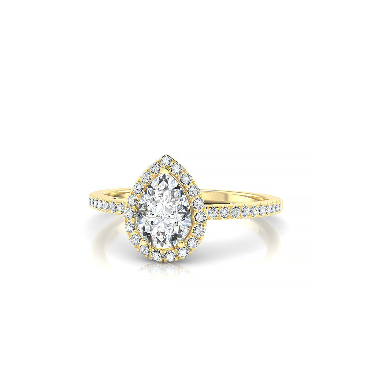Sunrise | 18k Yellow Gold 7 x 5 mm Pear Diamond Ring