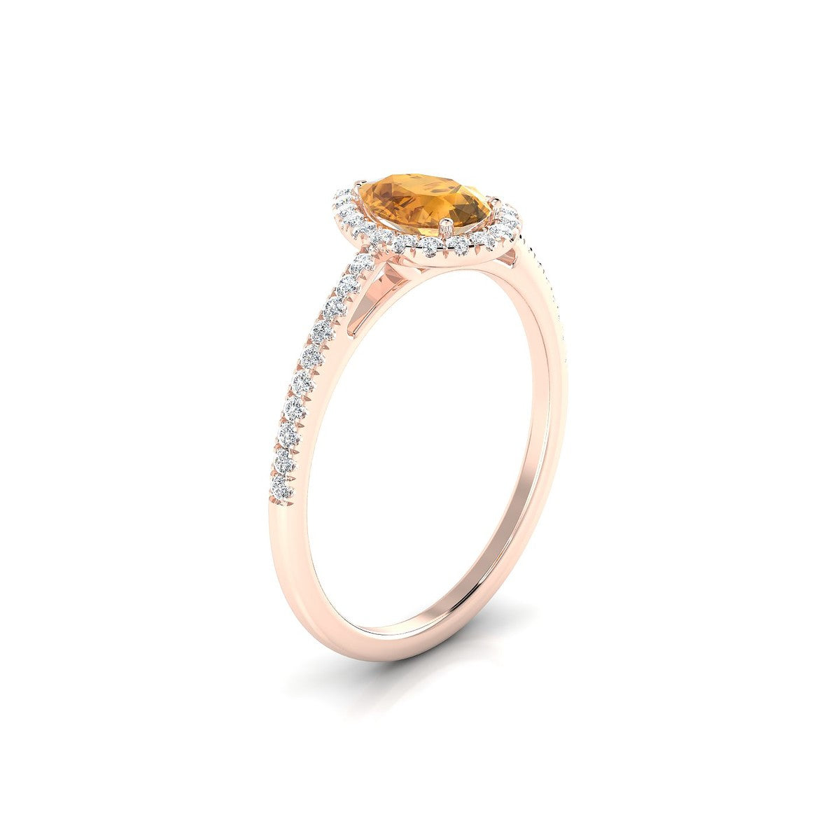 Sunrise | 18k Rose Gold 7 x 5 mm Pear Citrine Ring