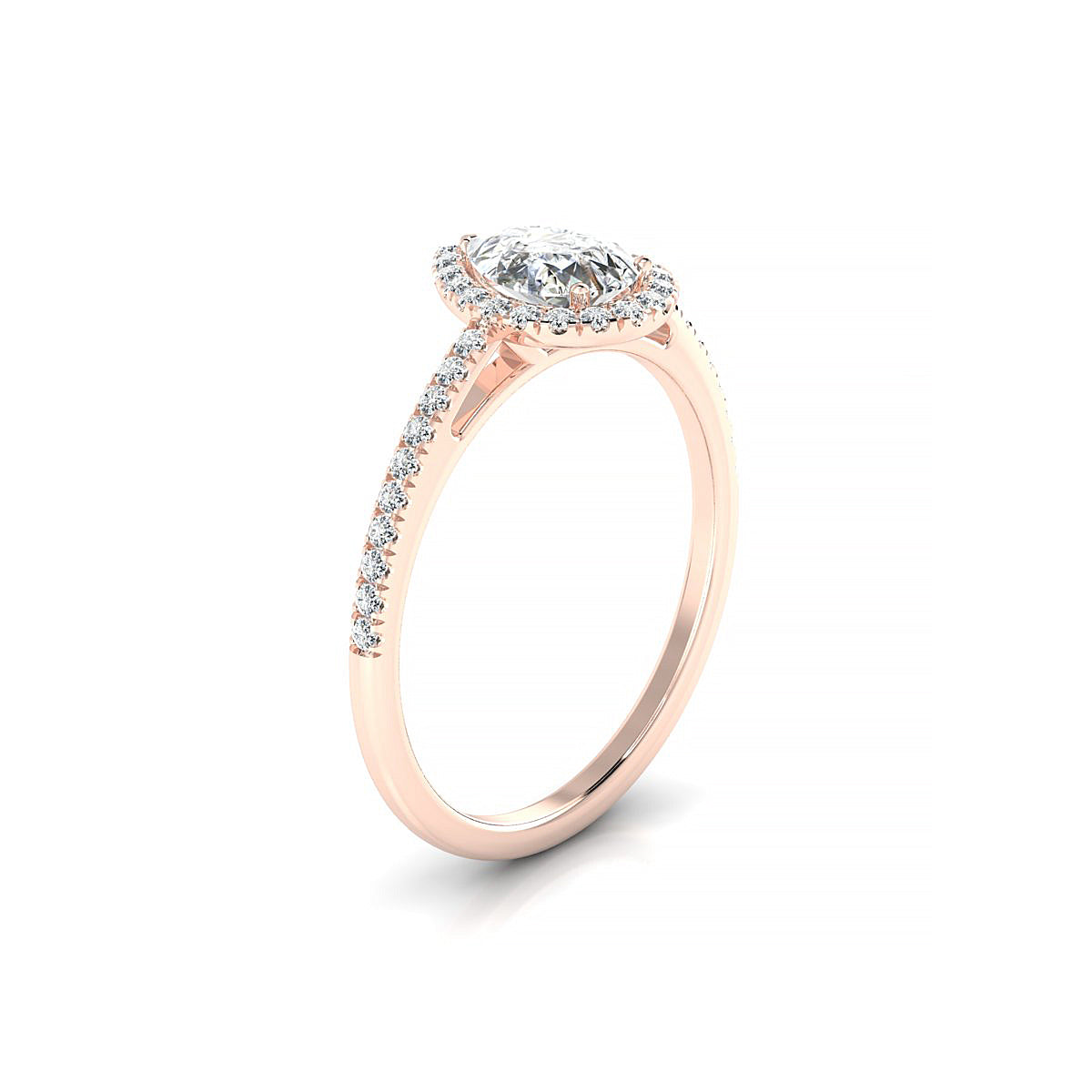 Sunrise | 18k Rose Gold 7 x 5 mm Pear Diamond Ring