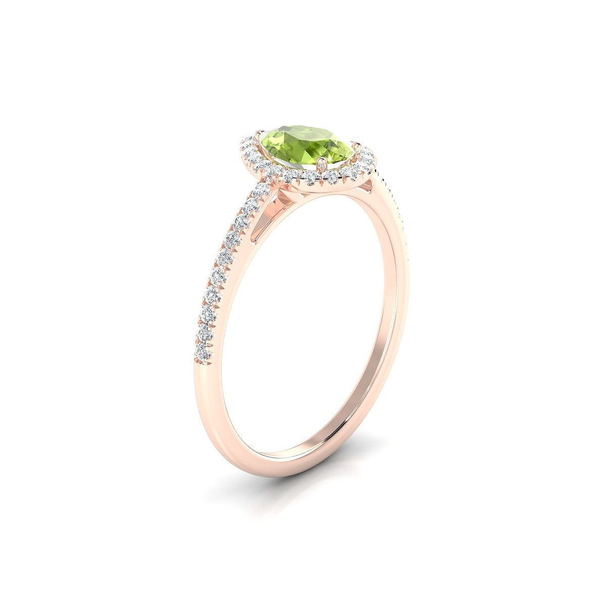 Sunrise | 18k Rose Gold 7 x 5 mm Pear Peridot Ring