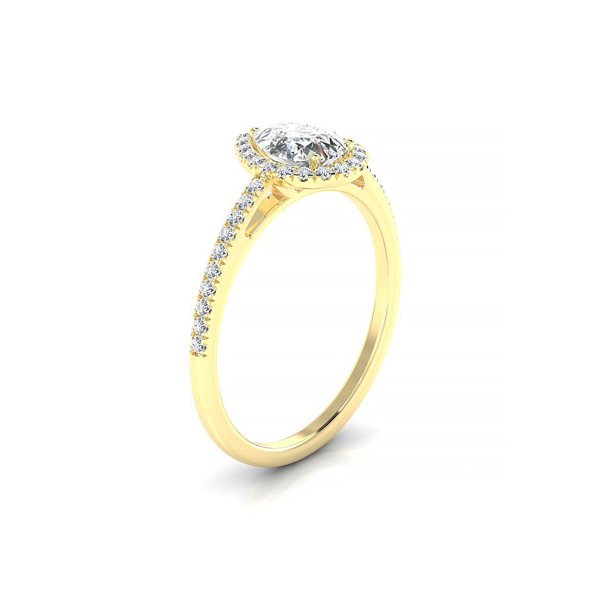 Sunrise | 18k Yellow Gold 7 x 5 mm Pear Diamond Ring