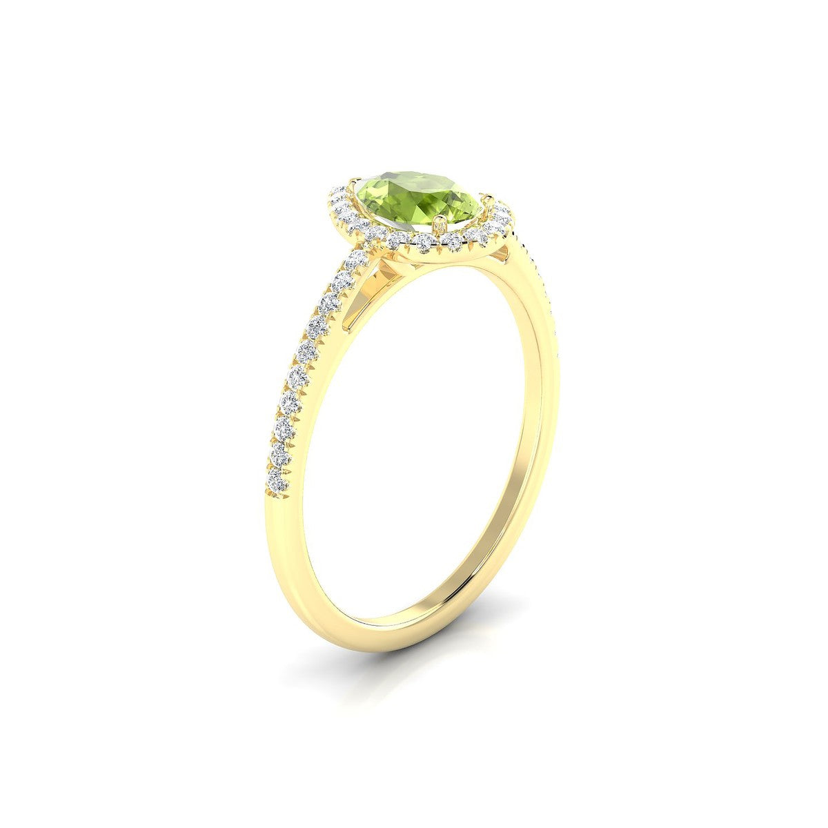 Sunrise | 18k Yellow Gold 7 x 5 mm Pear Peridot Ring