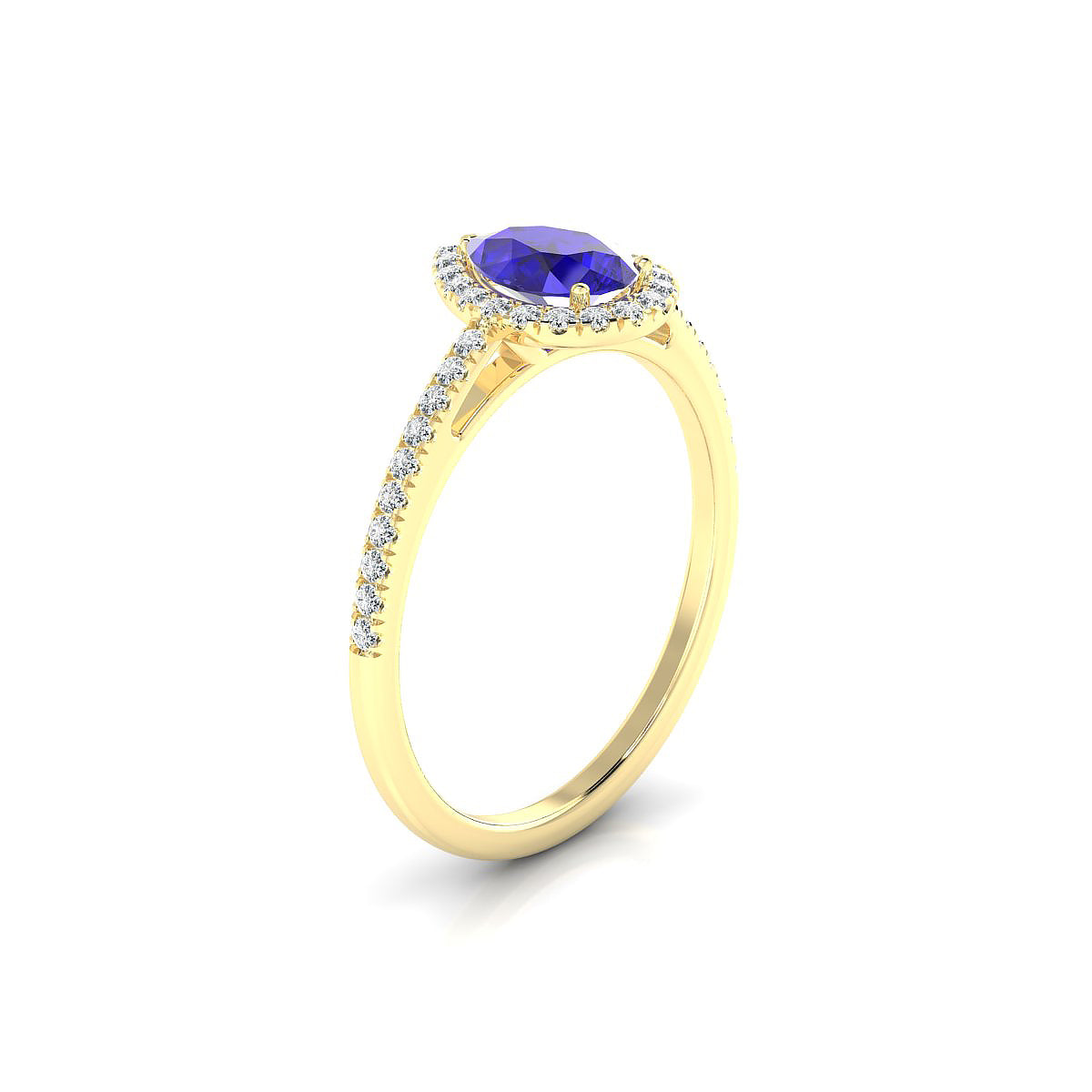 Sunrise | 18k Yellow Gold 7 x 5 mm Pear Tanzanite Ring
