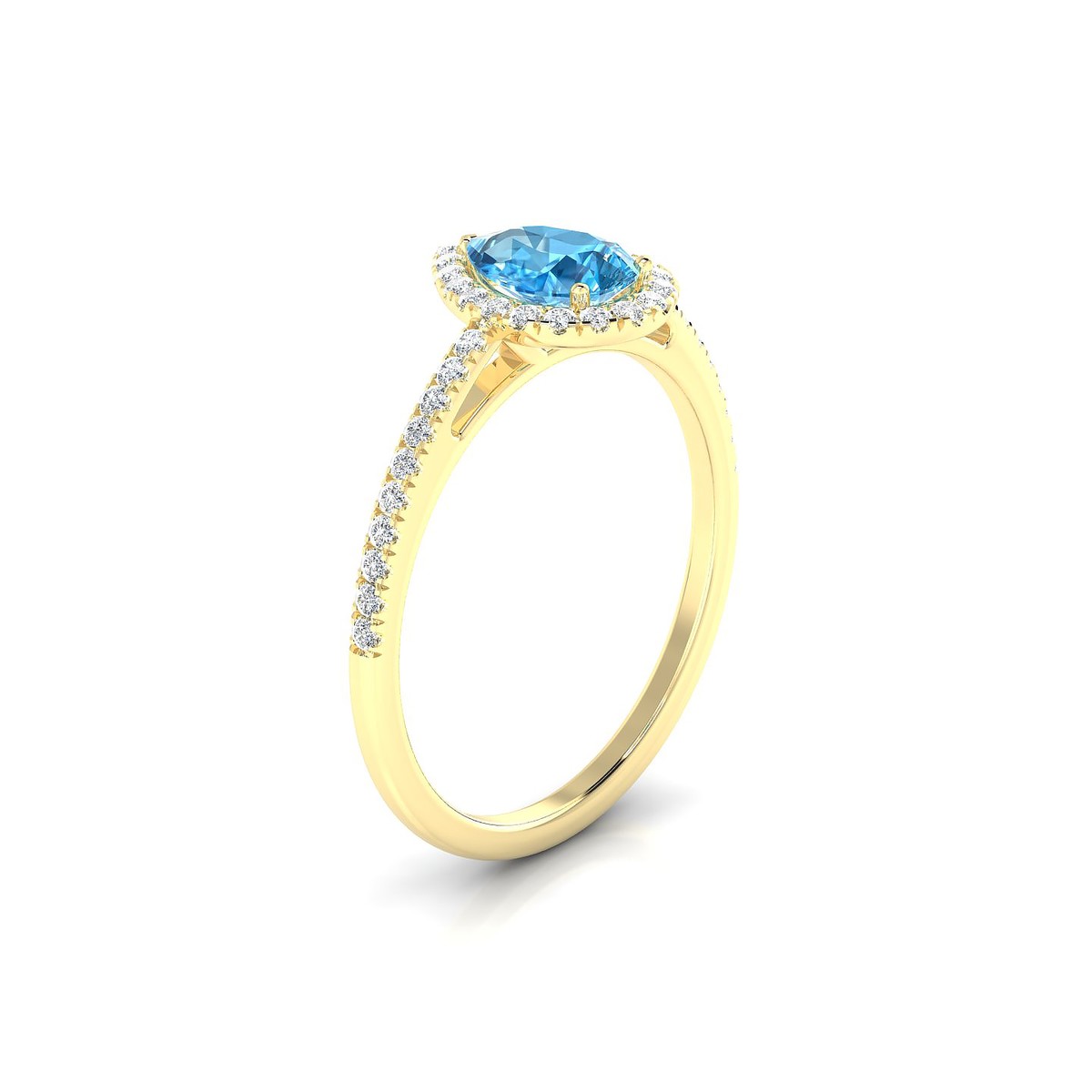 Sunrise | 18k Yellow Gold 7 x 5 mm Pear Topaz Ring