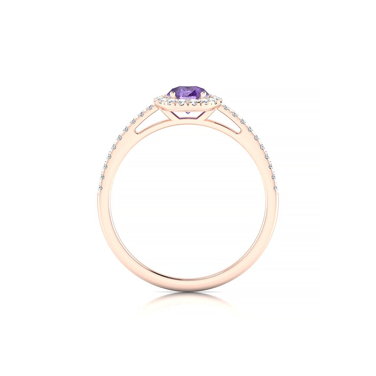 Sunrise | 18k Rose Gold 7 x 5 mm Pear Amethyst Ring
