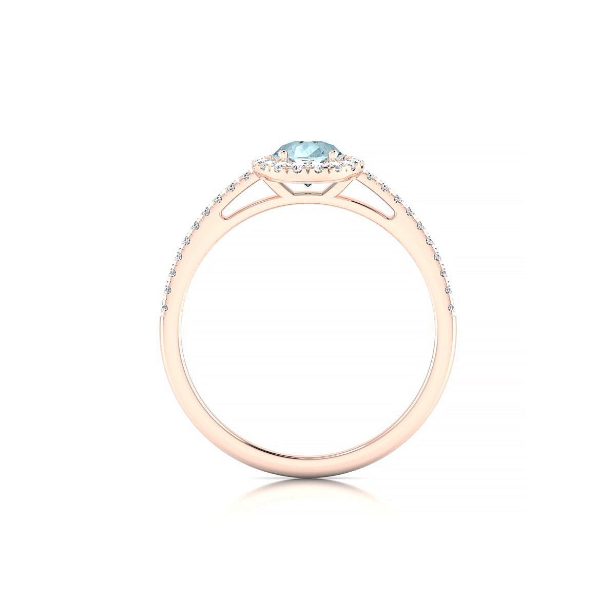 Sunrise | 18k Rose Gold 7 x 5 mm Pear Aquamarine Ring