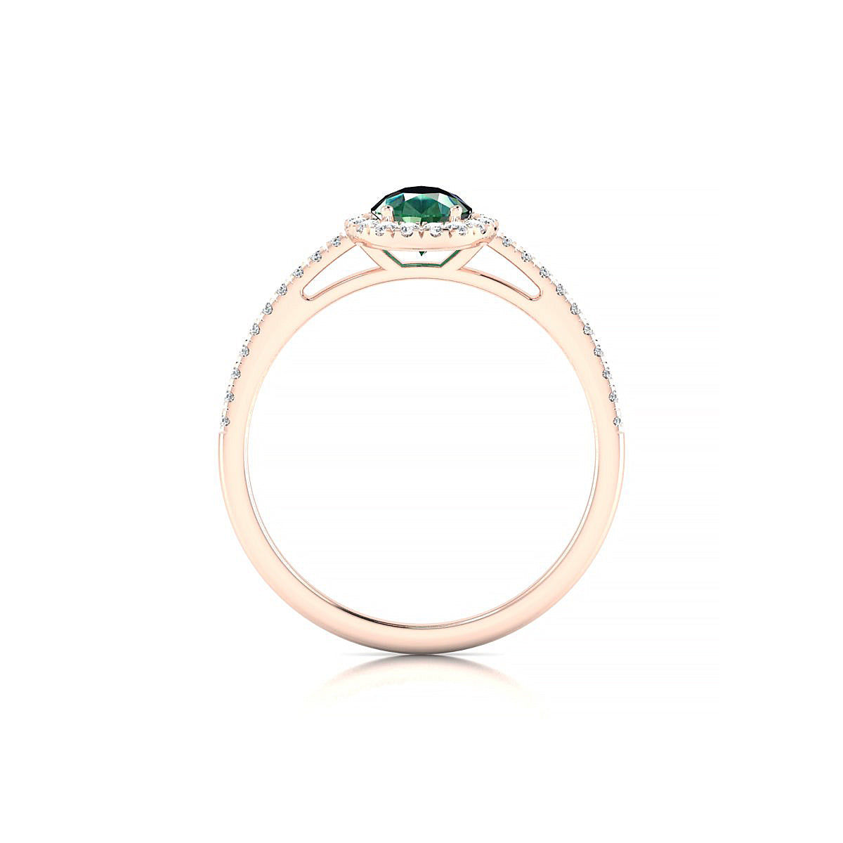 Sunrise | 18k Rose Gold 7 x 5 mm Pear Emerald Ring