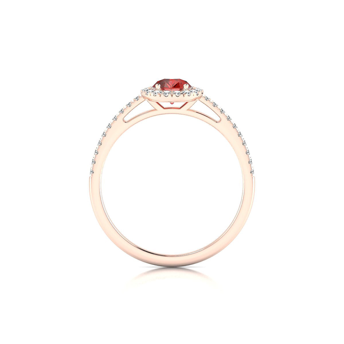 Sunrise | 18k Rose Gold 7 x 5 mm Pear Garnet Ring
