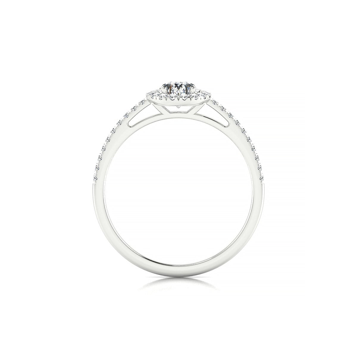 Sunrise | 18k White Gold 7 x 5 mm Pear Diamond Ring