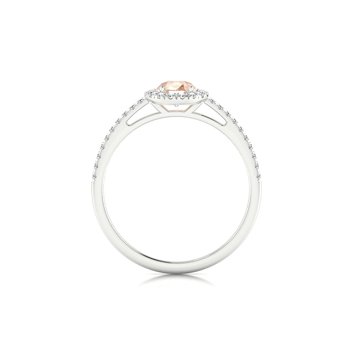 Sunrise | 18k White Gold 7 x 5 mm Pear Morganite Ring