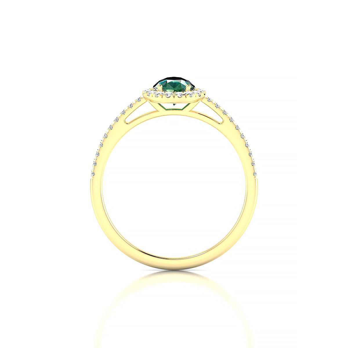 Sunrise | 18k Yellow Gold 7 x 5 mm Pear Emerald Ring