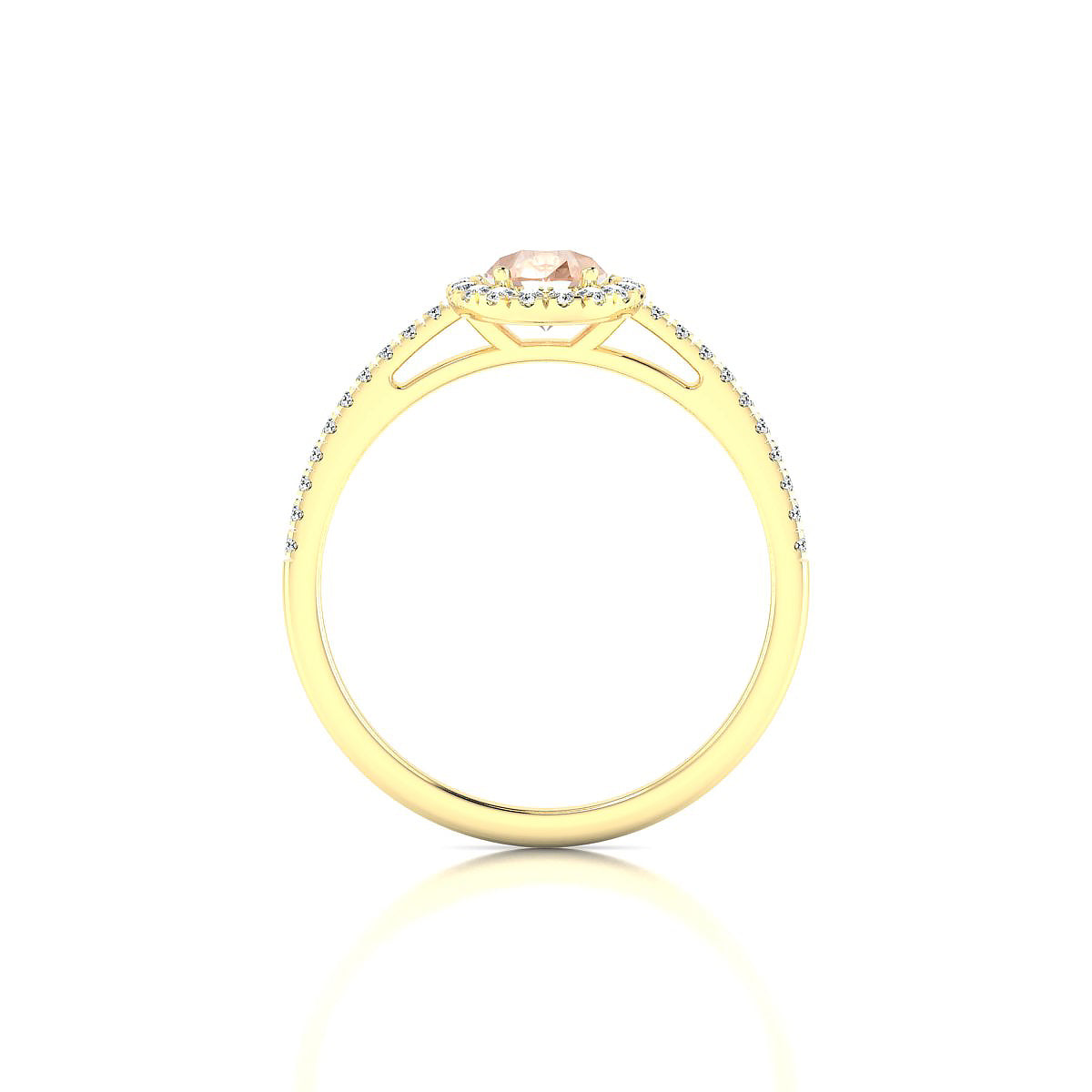 Sunrise | 18k Yellow Gold 7 x 5 mm Pear Morganite Ring