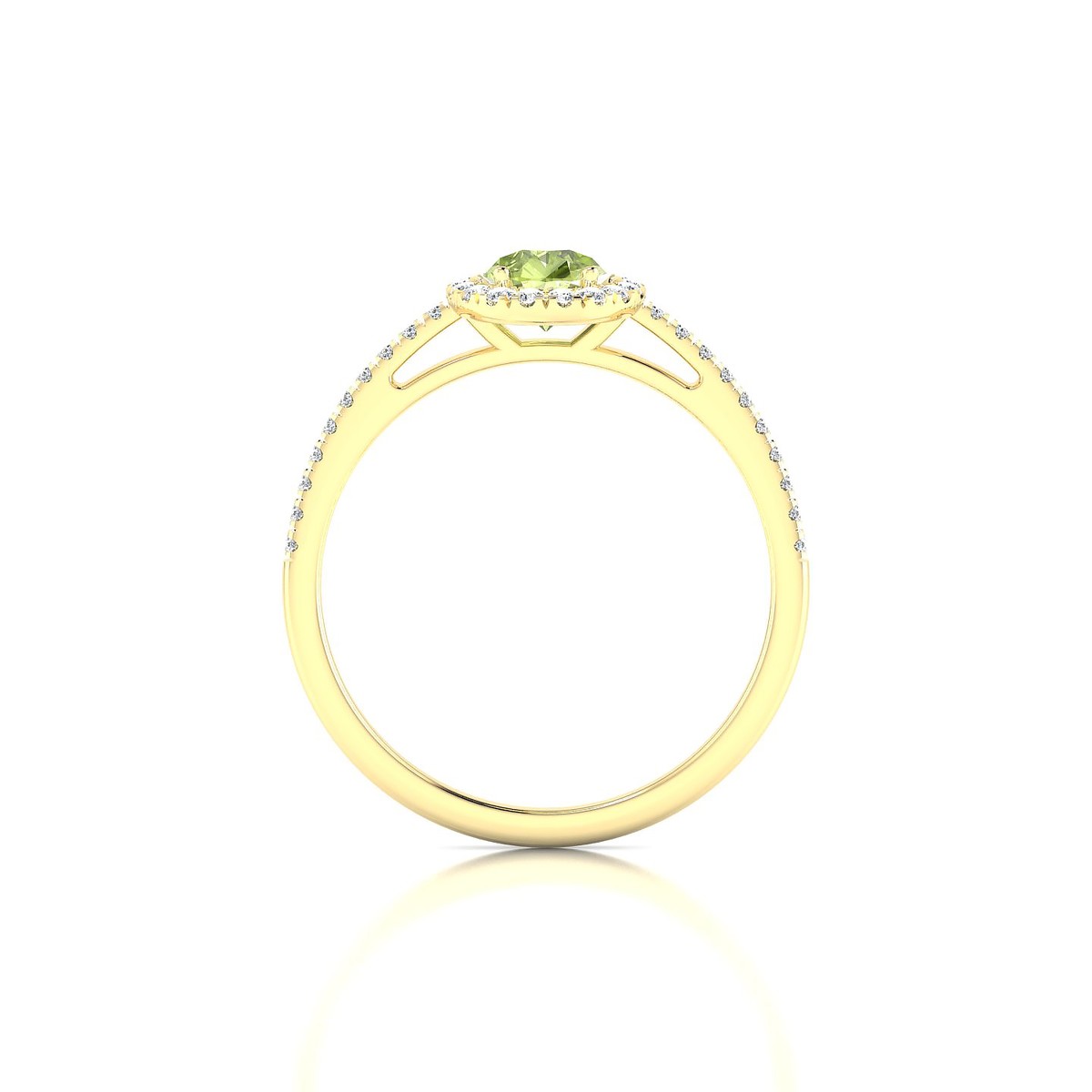 Sunrise | 18k Yellow Gold 7 x 5 mm Pear Peridot Ring