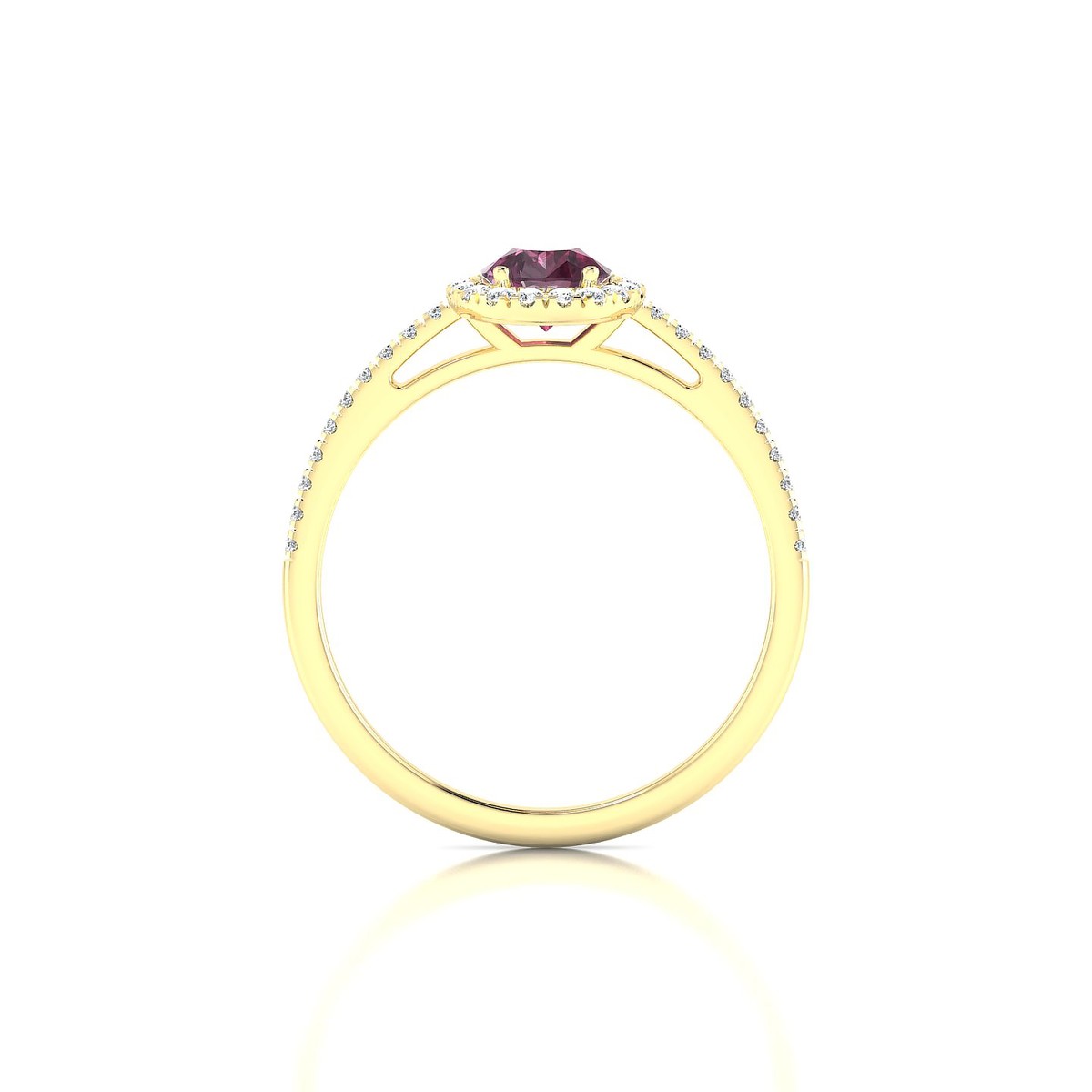 Sunrise | 18k Yellow Gold 7 x 5 mm Pear Rhodolite Ring