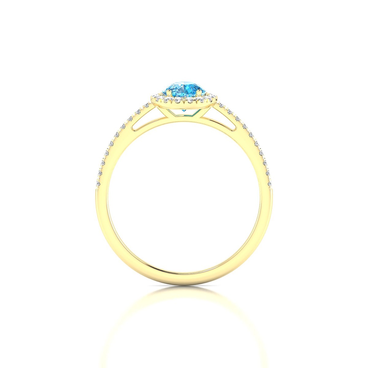 Sunrise | 18k Yellow Gold 7 x 5 mm Pear Topaz Ring
