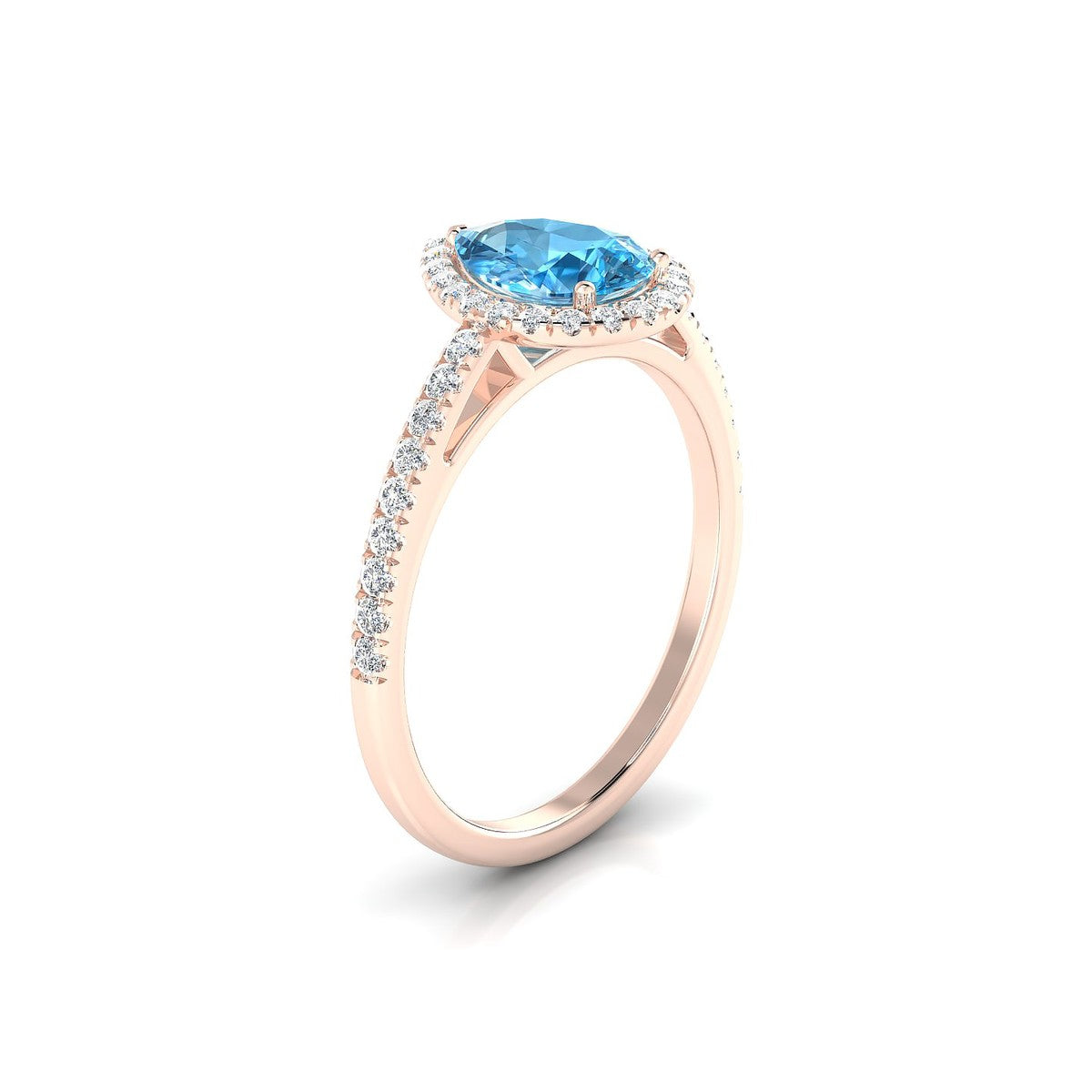 Sunrise | 18k Rose Gold 8 x 6 mm Pear Topaz Ring