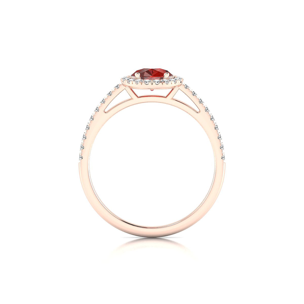 Sunrise | 18k Rose Gold 8 x 6 mm Pear Garnet Ring