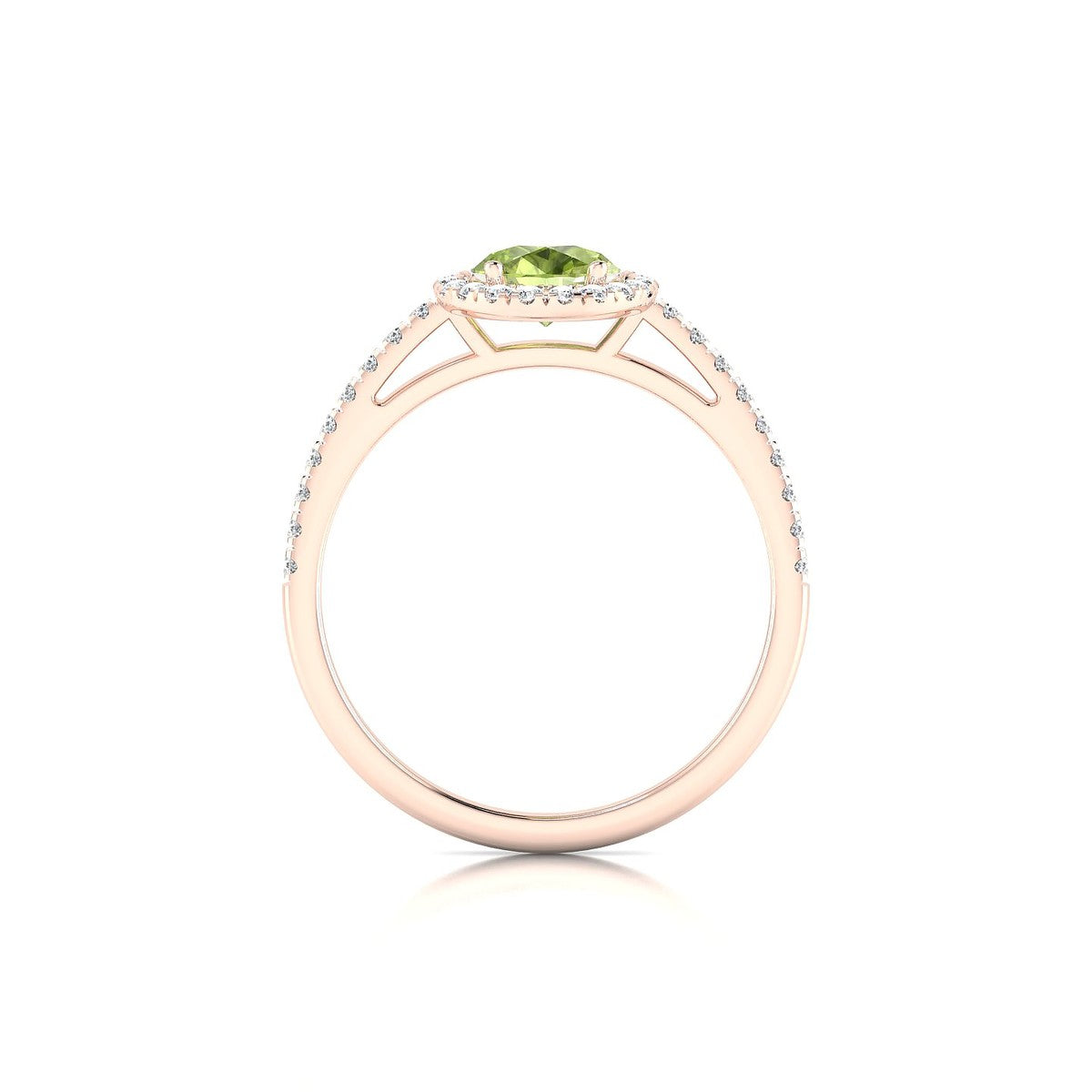 Sunrise | 18k Rose Gold 8 x 6 mm Pear Peridot Ring