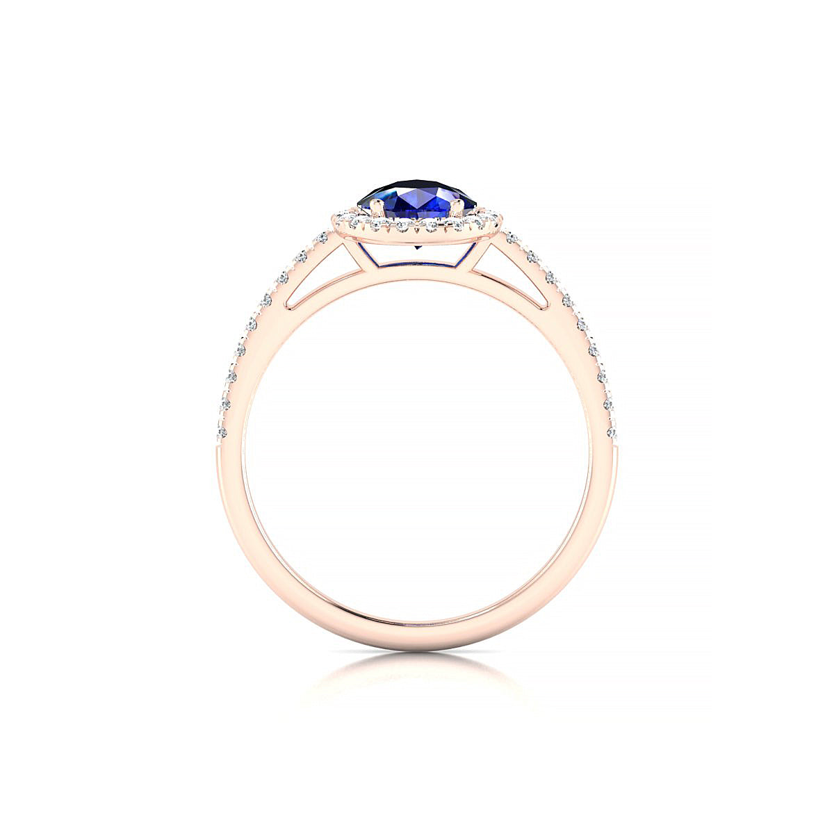 Sunrise | 18k Rose Gold 8 x 6 mm Pear Sapphire Ring
