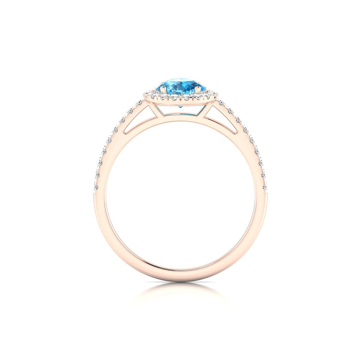Sunrise | 18k Rose Gold 8 x 6 mm Pear Topaz Ring