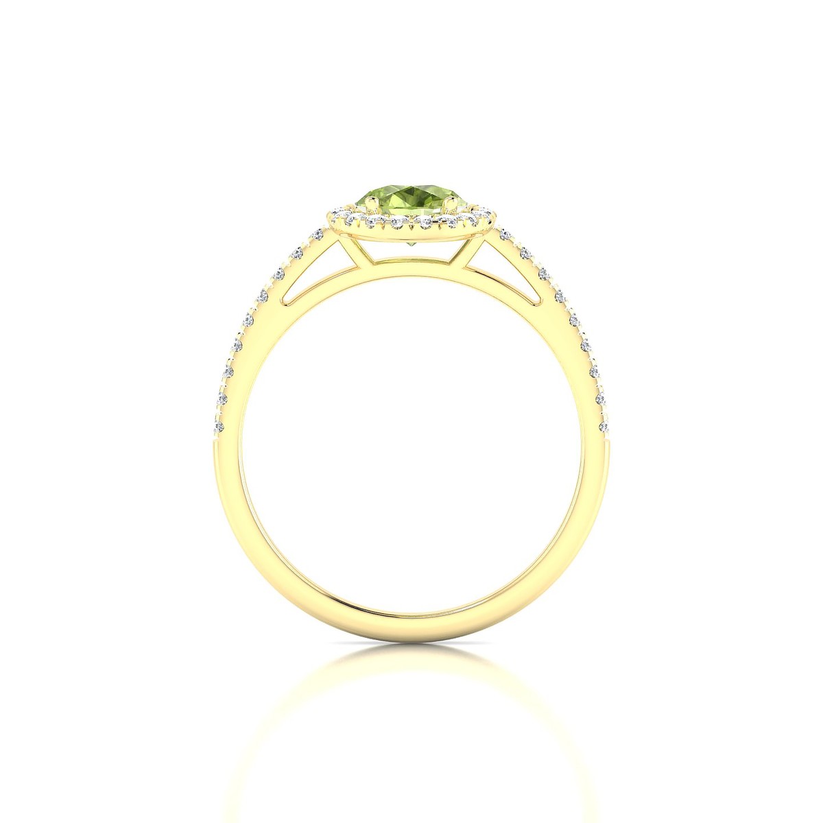 Sunrise | 18k Yellow Gold 8 x 6 mm Pear Peridot Ring