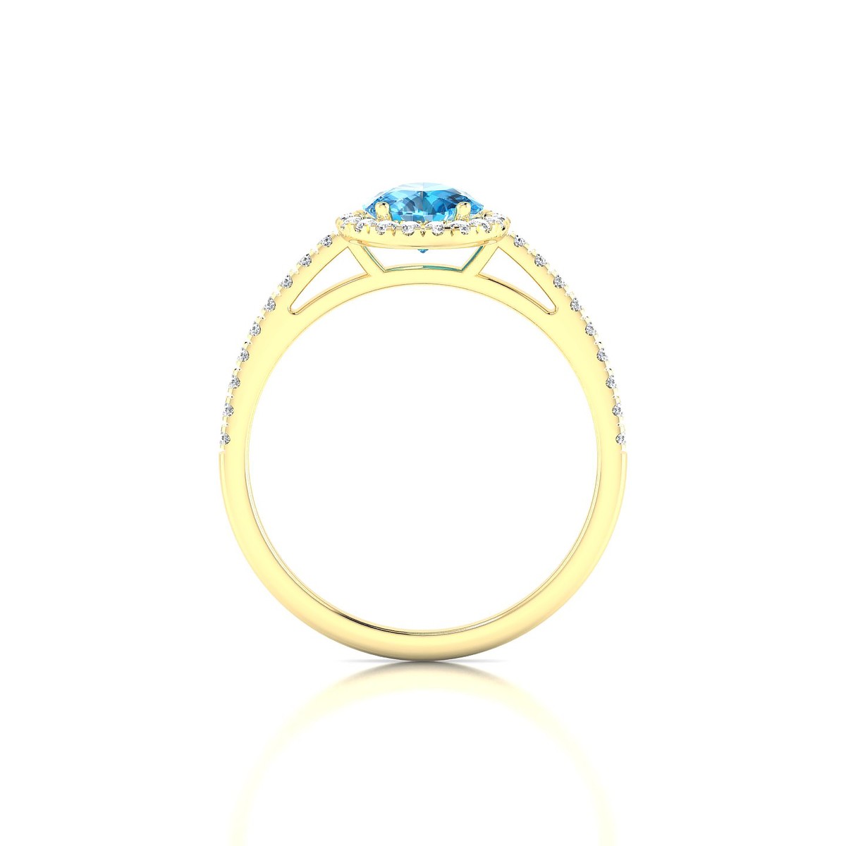 Sunrise | 18k Yellow Gold 8 x 6 mm Pear Topaz Ring
