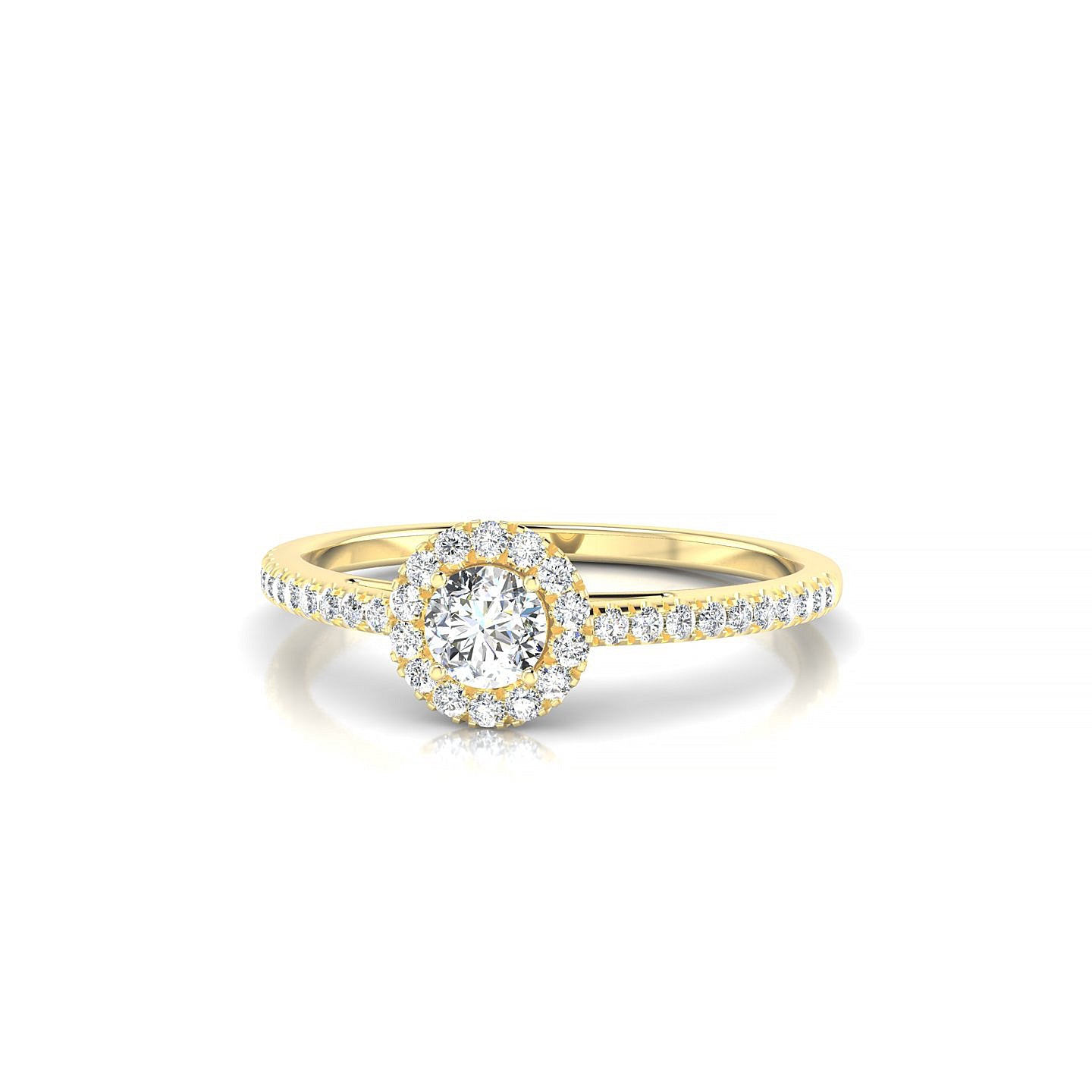 Sunrise | 18k Yellow Gold 3.7 mm Round Diamond Ring
