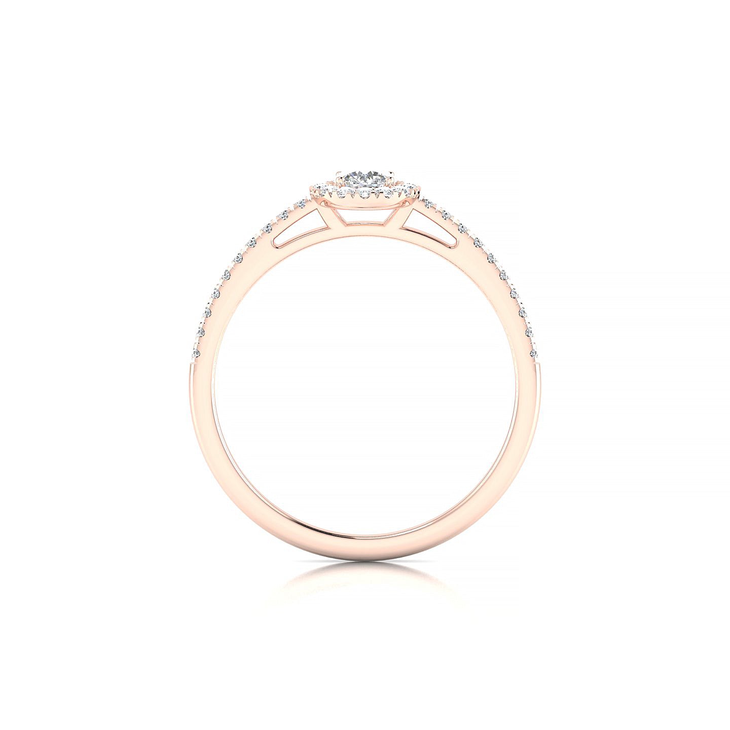 Sunrise | 18k Rose Gold 3.7 mm Round Diamond Ring