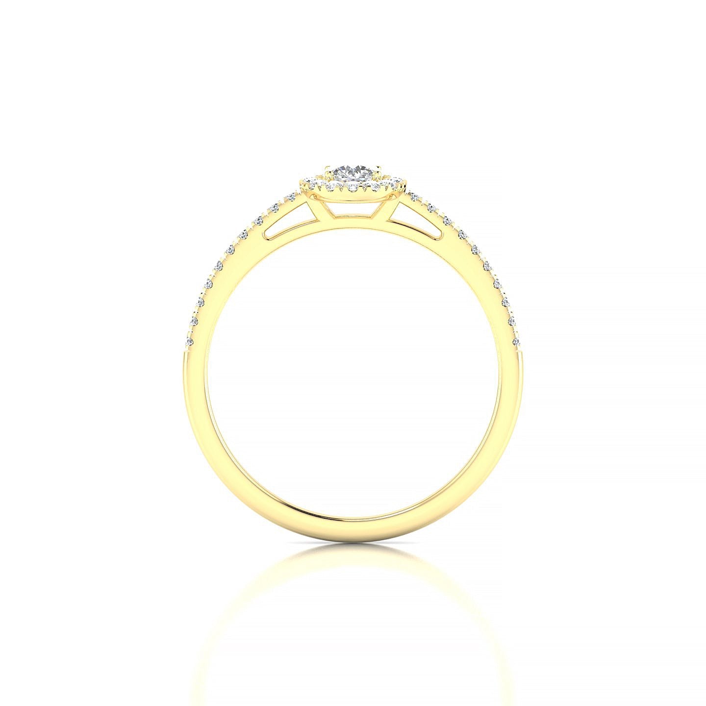 Sunrise | 18k Yellow Gold 3.7 mm Round Diamond Ring