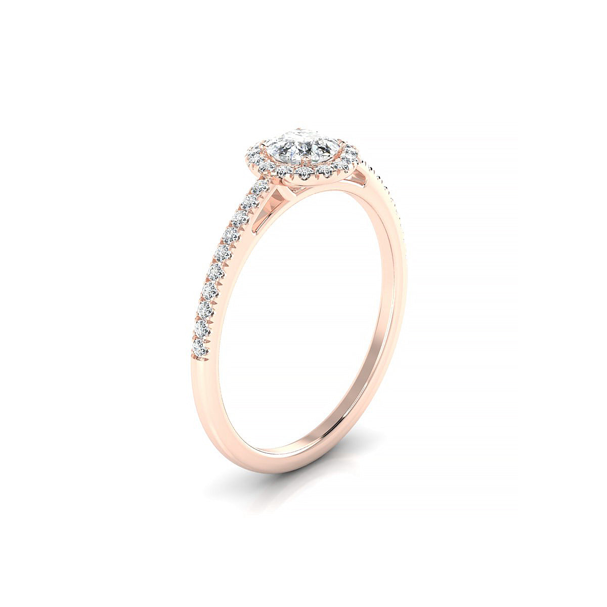 Sunrise | 18k Rose Gold 4.2 mm Round Diamond Ring