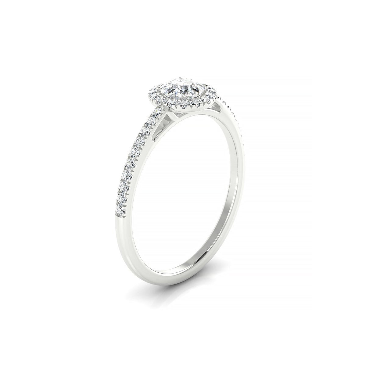 Sunrise | 18k White Gold 4.2 mm Round Diamond Ring
