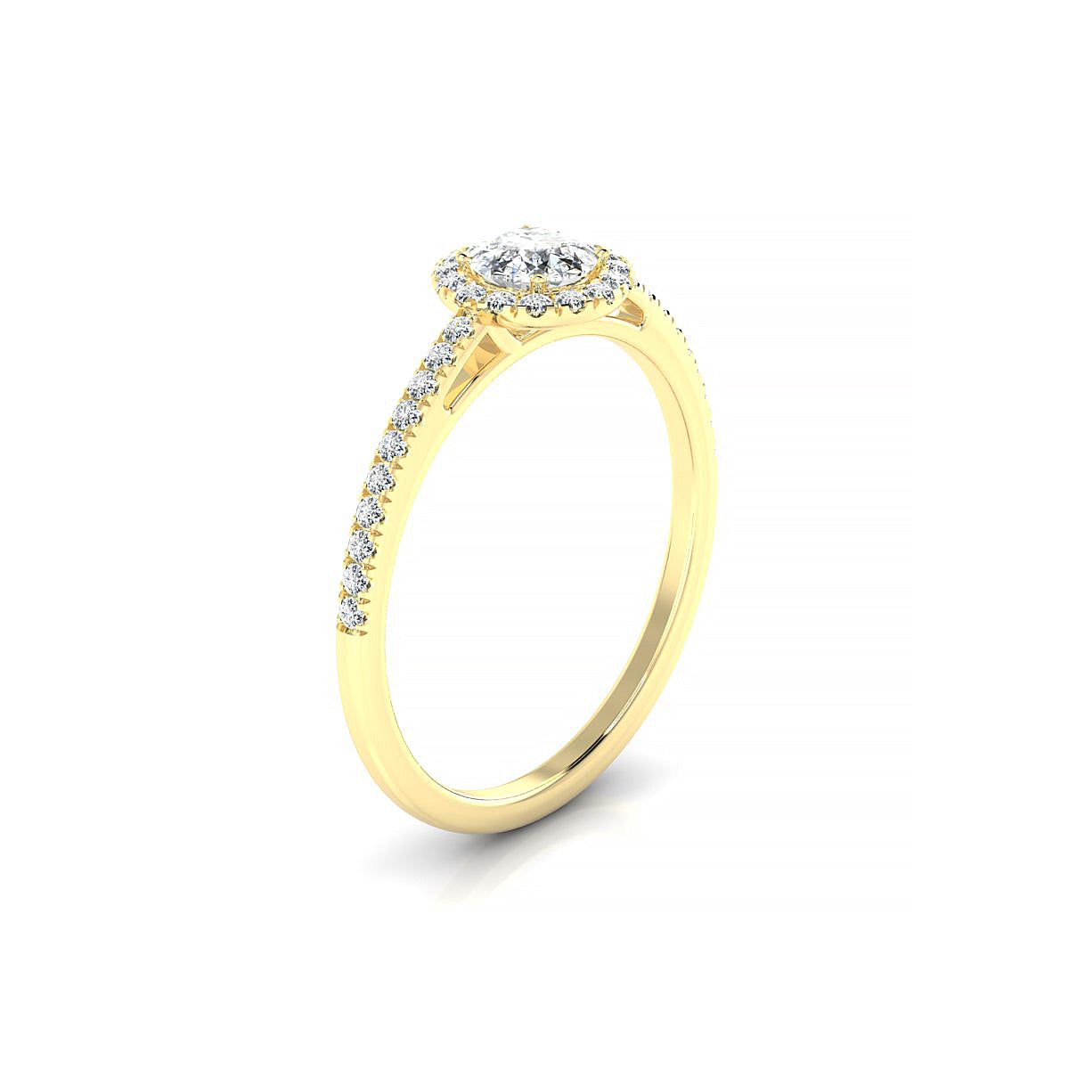 Sunrise | 18k Yellow Gold 4.2 mm Round Diamond Ring