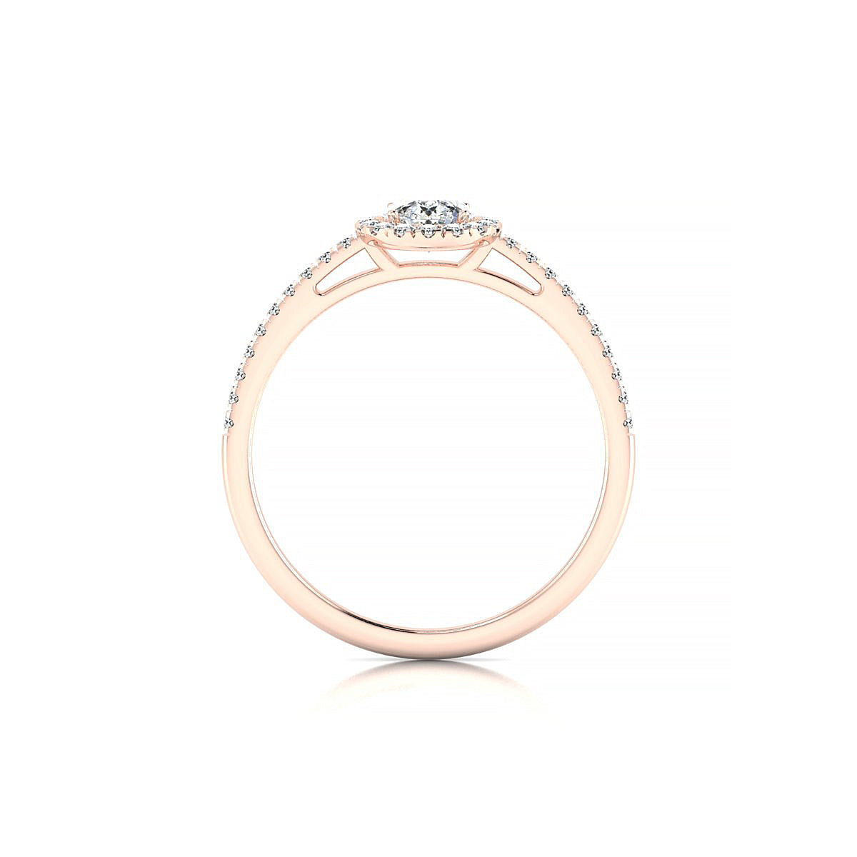 Sunrise | 18k Rose Gold 4.2 mm Round Diamond Ring