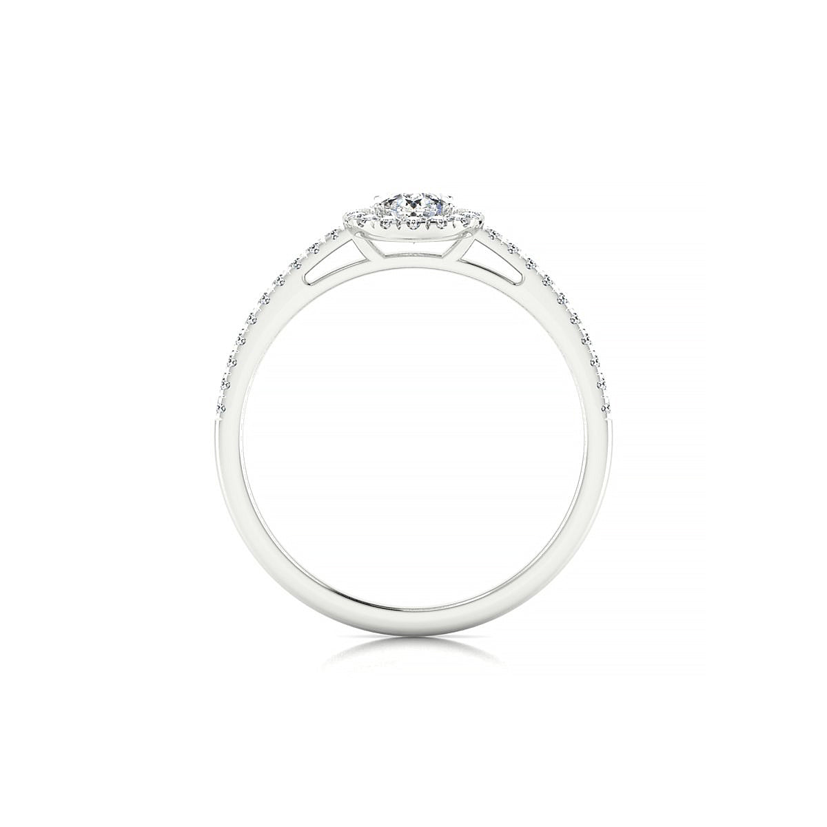 Sunrise | 18k White Gold 4.2 mm Round Diamond Ring