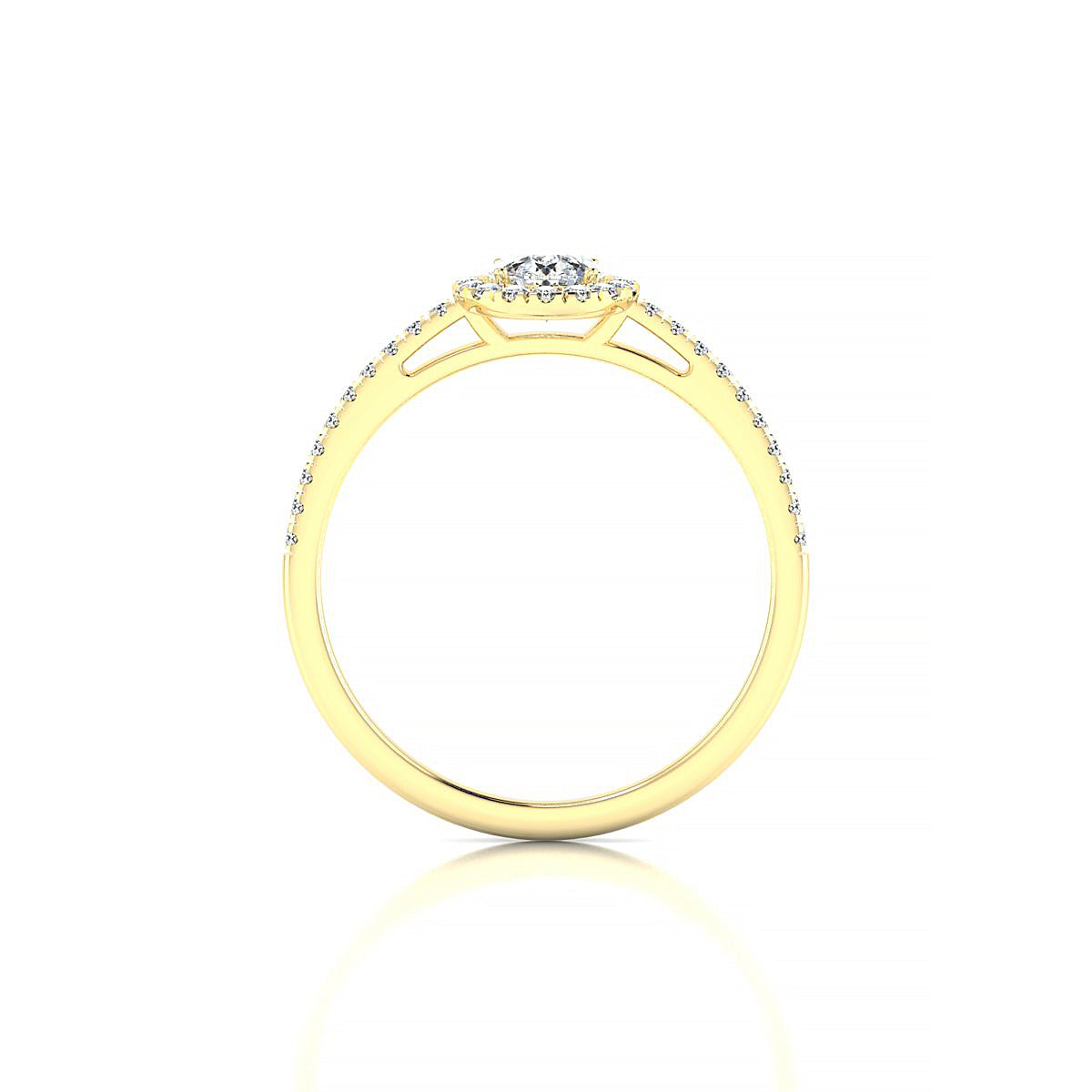Sunrise | 18k Yellow Gold 4.2 mm Round Diamond Ring