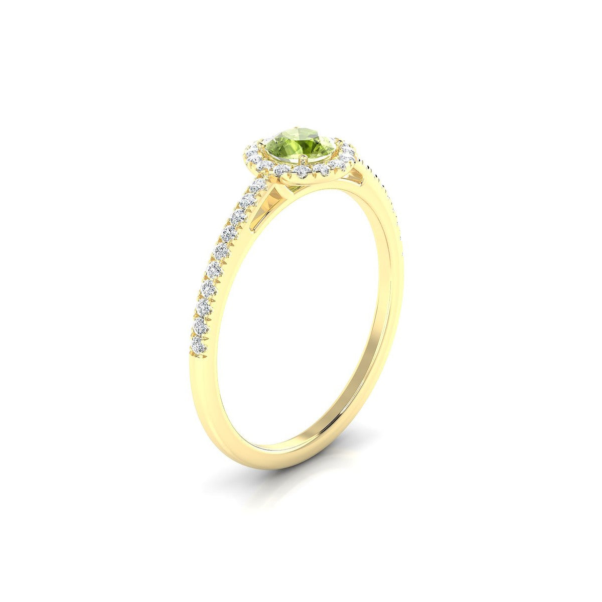Sunrise | 18k Yellow Gold 4.5 mm Round Peridot Ring