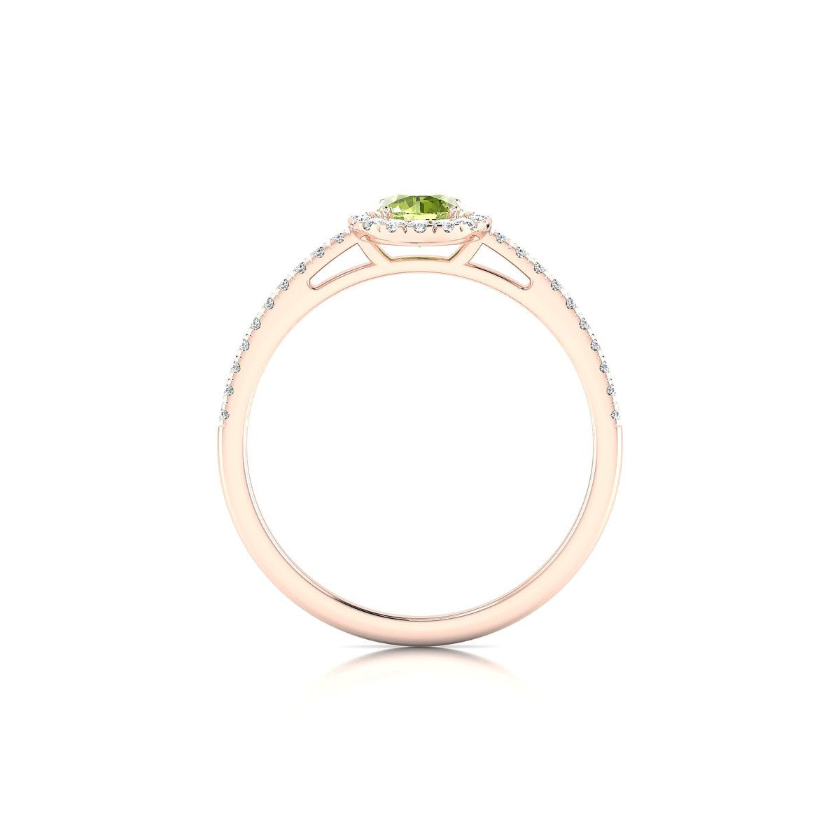 Sunrise | 18k Rose Gold 4.5 mm Round Peridot Ring
