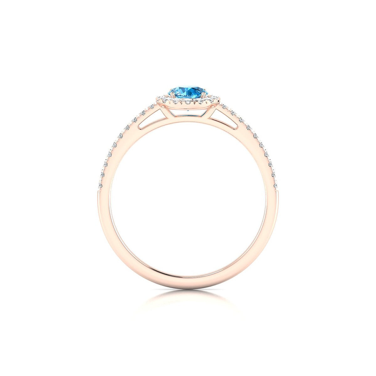 Sunrise | 18k Rose Gold 4.5 mm Round Topaz Ring