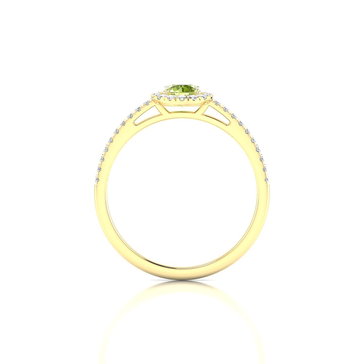 Sunrise | 18k Yellow Gold 4.5 mm Round Peridot Ring