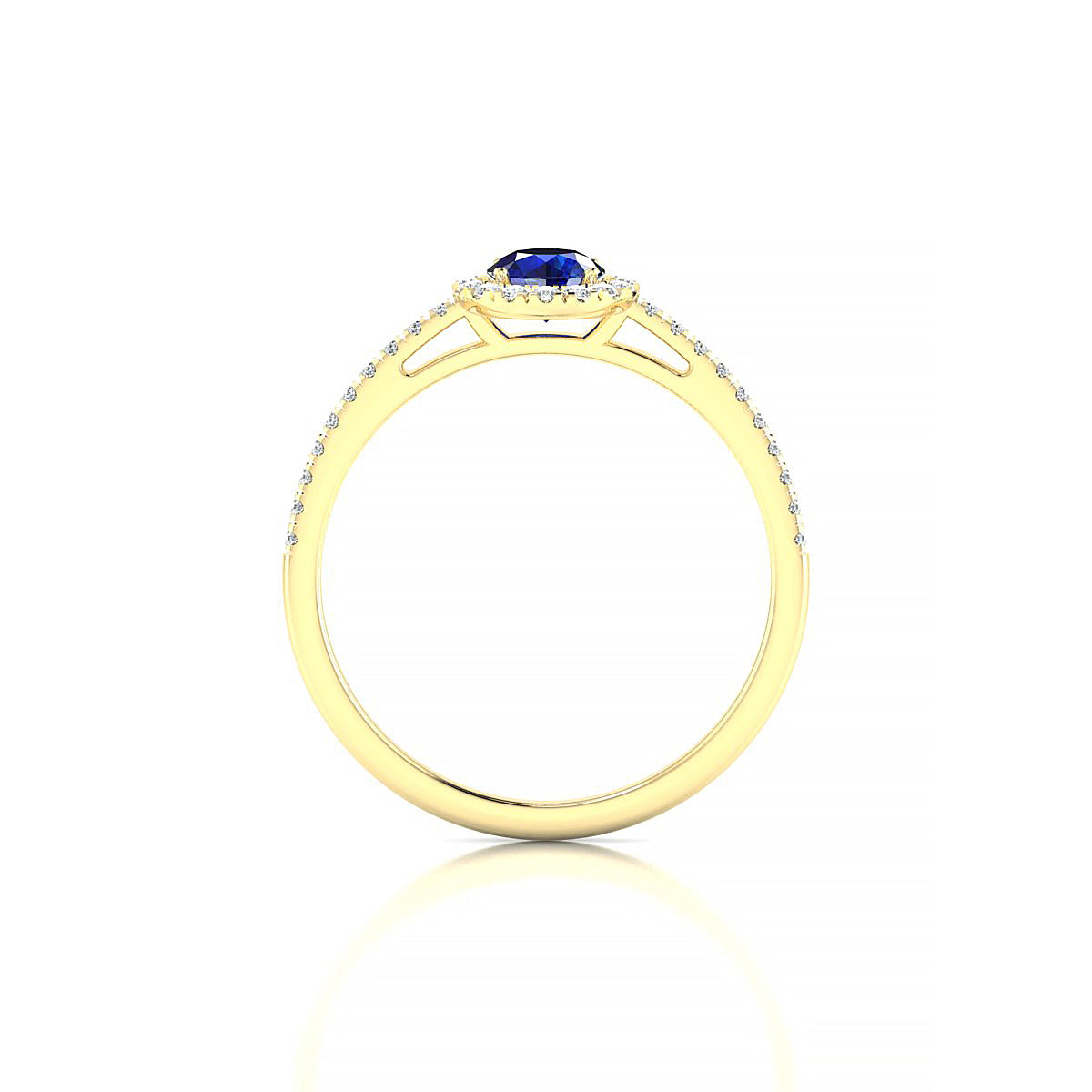 Sunrise | 18k Yellow Gold 4.5 mm Round Sapphire Ring
