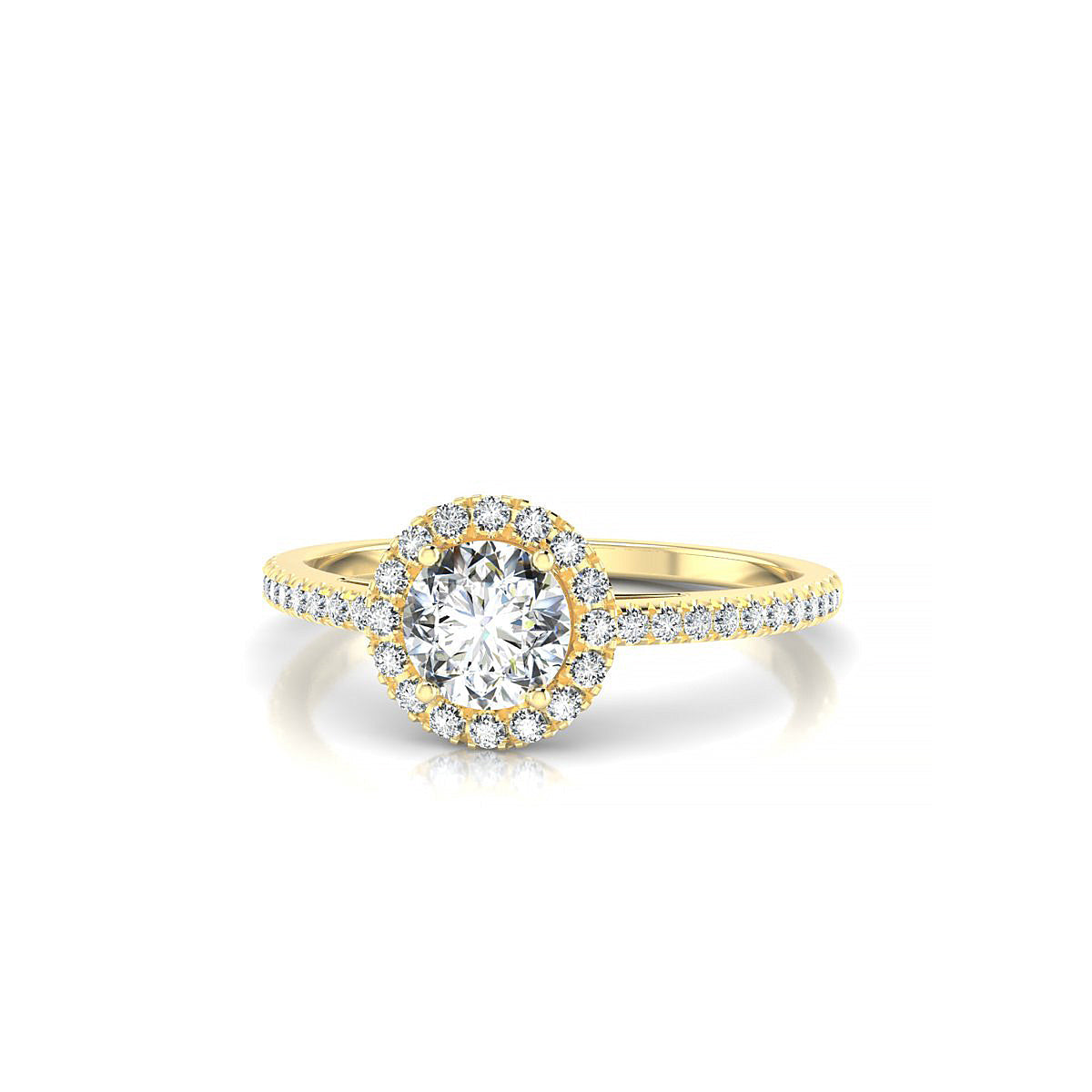Sunrise | 18k Yellow Gold 5.2 mm Round Diamond Ring