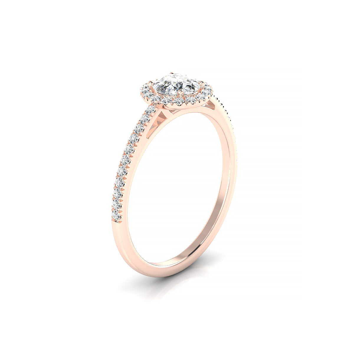 Sunrise | 18k Rose Gold 5.2 mm Round Diamond Ring