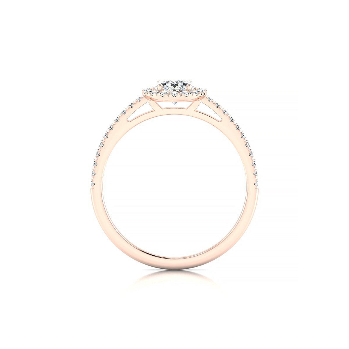 Sunrise | 18k Rose Gold 5.2 mm Round Diamond Ring