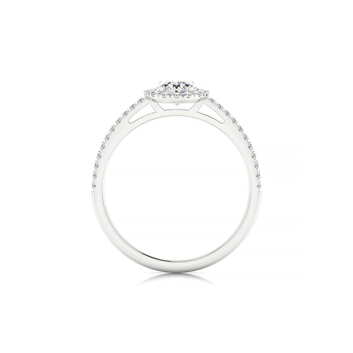 Sunrise | 18k White Gold 5.2 mm Round Diamond Ring