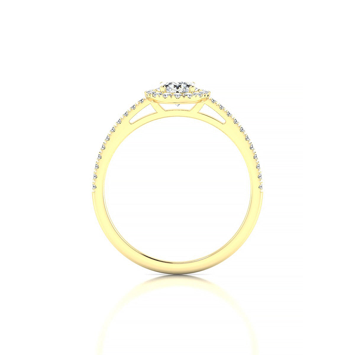 Sunrise | 18k Yellow Gold 5.2 mm Round Diamond Ring